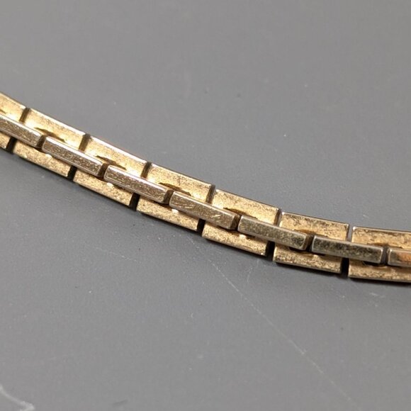 Vintage Vendome Gold Tone Bar Chain Choker Necklace 15" Classic MCM - Picture 8 of 9